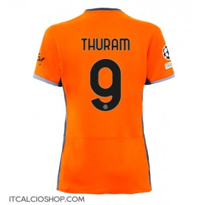 Inter Milan Marcus Thuram #9 Terza Maglia Femmina 2023-24 Manica Corta